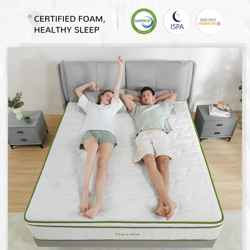 Home 10" Medium Cooling Hybrid Mattress in a Box & Reviews Wayfair
